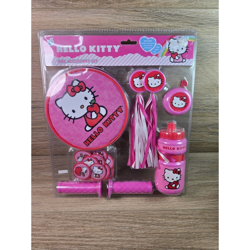 2010 SANRIO Hello Kitty Bicycle Accessories Kit. Vintage NEW SEALED